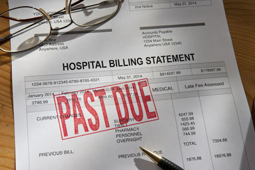 past due medical paper bill